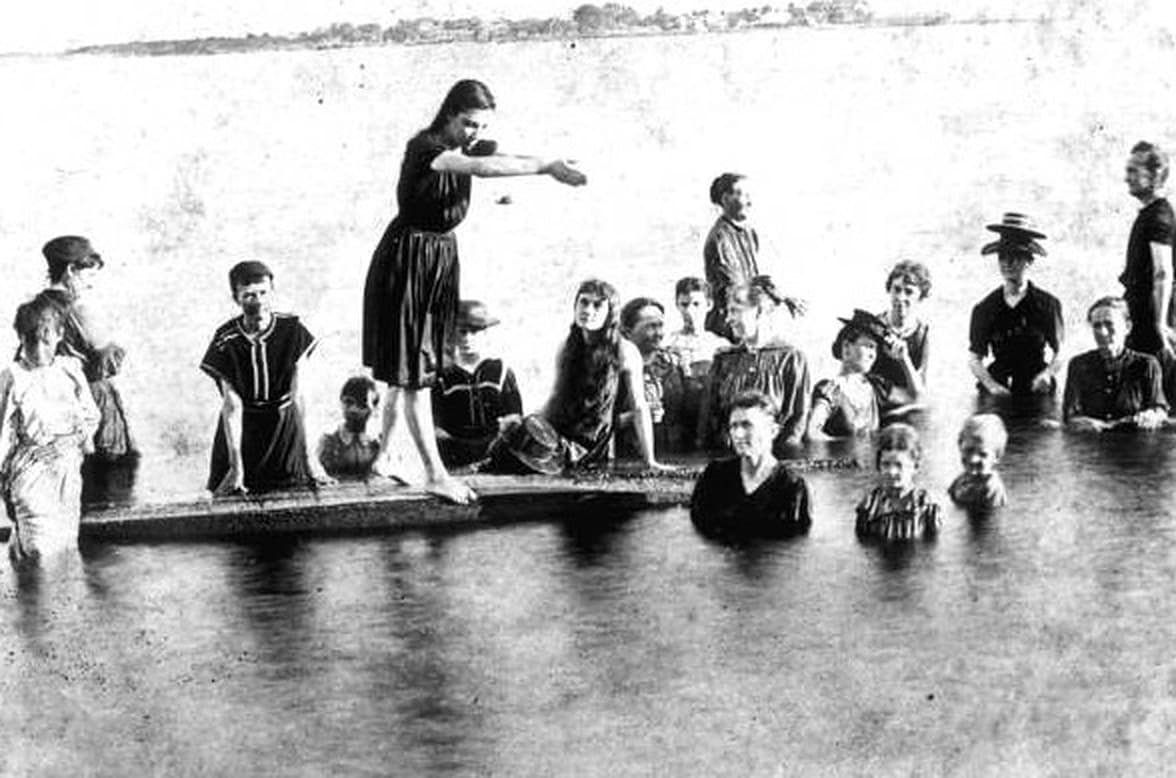 Bathers in the Gulf at Cedar Key, 1896